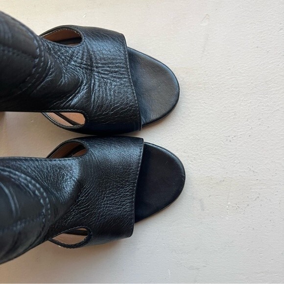 Laurence Dacade Rush Cutout Leather Sandals w/ Wood Block Heel Size EU 36.5 US 6 - Picture 7 of 14